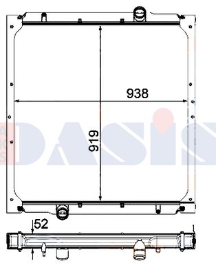 AKS DASIS Радиатор, охлаждение двигателя 260039N